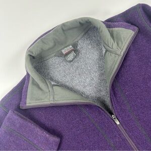 Outdoor Research WMNS SZ M Purple Vashon 1/4 Zip Fleece Pullover Wool Hike